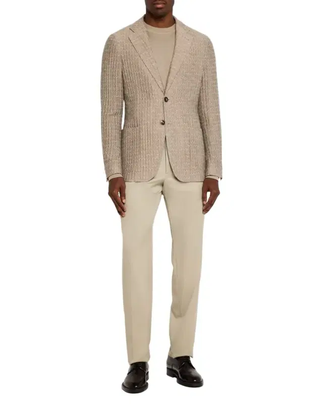 Men 's Cashmere-Silk Deconstructed Chevron Blazer