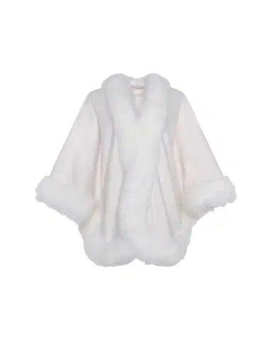 Gorski Cashmere Cape with Toscana Shearling Lamb Trim | Thumbnail 1 Gorski Cashmere Cape with Toscana Shearling Lamb Trim | Thumbnail 1