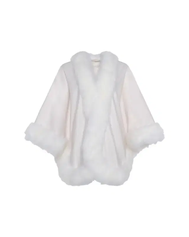 Gorski Cashmere Cape with Toscana Shearling Lamb Trim