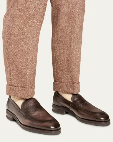 Allen Edmonds Reserve Men's Roman Grained Leather Penny Loafers | Thumbnail 2 Allen Edmonds Reserve Men's Roman Grained Leather Penny Loafers | Thumbnail 2