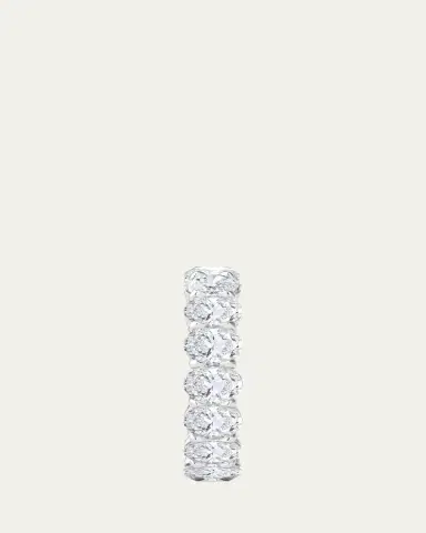 HauteCarat 18K Oval Cut Lab Grown Diamond Eternity Band, 6.0tcw | Thumbnail 4 HauteCarat 18K Oval Cut Lab Grown Diamond Eternity Band, 6.0tcw | Thumbnail 4
