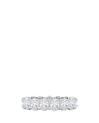 HauteCarat 18K Oval Cut Lab Grown Diamond Eternity Band, 6.0tcw | Thumbnail 1 HauteCarat 18K Oval Cut Lab Grown Diamond Eternity Band, 6.0tcw | Thumbnail 1