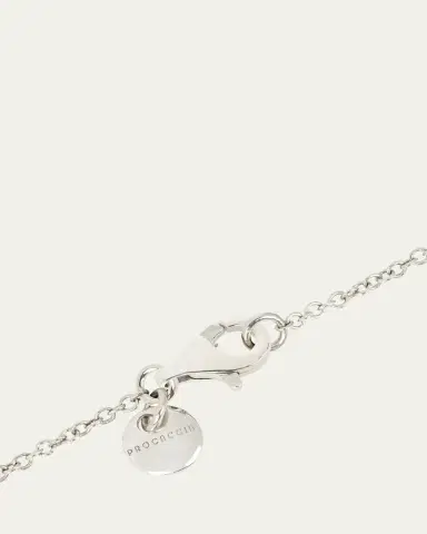 Procaccia Jewelry 18K Gold Hebrew DALET Yellow Sapphire Initial Necklace, 18"L | Thumbnail 4