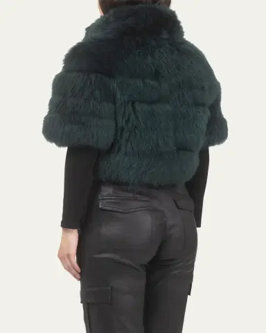 Gorski Reversible Merinillo Shearling Lamb Bolero | Thumbnail 3 Gorski Reversible Merinillo Shearling Lamb Bolero | Thumbnail 3