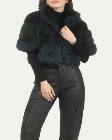 Gorski Reversible Merinillo Shearling Lamb Bolero | Thumbnail 4 Gorski Reversible Merinillo Shearling Lamb Bolero | Thumbnail 4