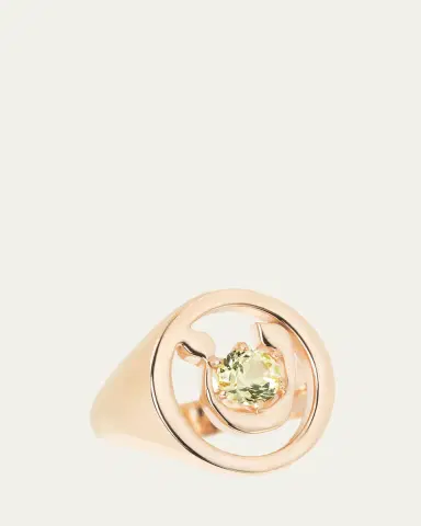 Procaccia Jewelry 18K Gold Hebrew TET Initial Signet Ring | Thumbnail 4