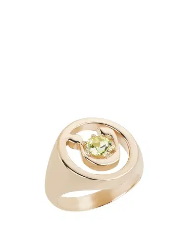 Procaccia Jewelry 18K Gold Hebrew TET Initial Signet Ring | Thumbnail 1