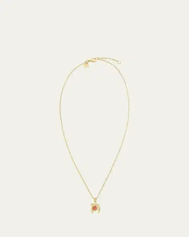 Procaccia Jewelry 18K Gold Hebrew KHET Initial Necklace | Thumbnail 6