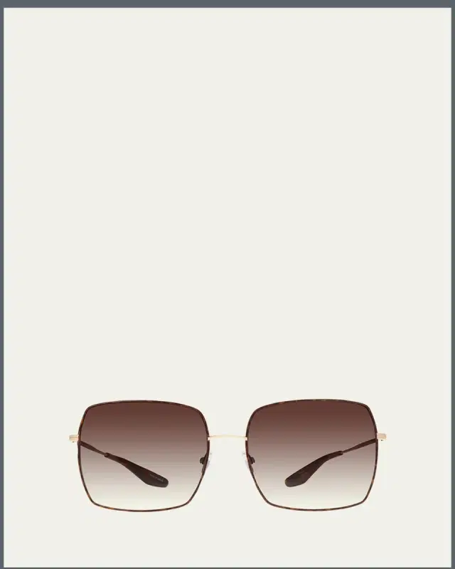 Barton Perreira Folasade Titanium Square Sunglasses