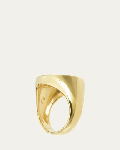 Procaccia Jewelry 18K Gold Hebrew GIMEL Initial Signet Ring | Thumbnail 3 Procaccia Jewelry 18K Gold Hebrew GIMEL Initial Signet Ring | Thumbnail 3