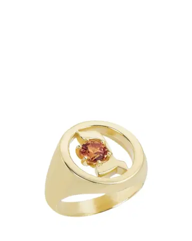 Procaccia Jewelry 18K Gold Hebrew GIMEL Initial Signet Ring | Thumbnail 1 Procaccia Jewelry 18K Gold Hebrew GIMEL Initial Signet Ring | Thumbnail 1