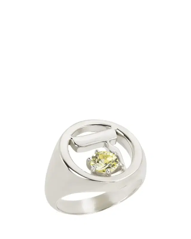 Procaccia Jewelry 18k Gold Hebrew DALET Initial Signet Ring