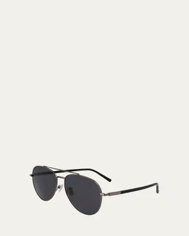 Ferragamo Men's SF316S Prisma Metal Aviator Sunglasses | Thumbnail 4