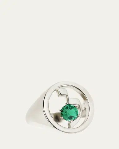 Procaccia Jewelry 18K Gold Hebrew LAMED Initial Signet Ring | Thumbnail 4