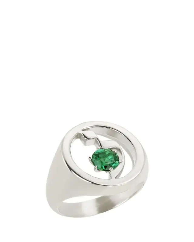 Procaccia Jewelry 1K Gold Hebrew LAMED Initial Signet Ring