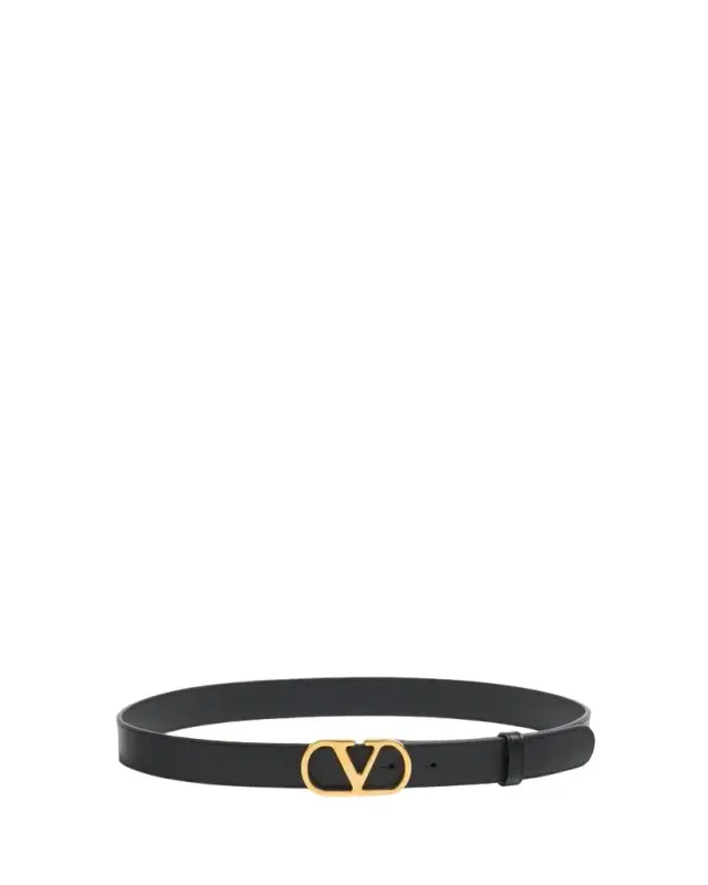Valentino Garavani VLogo Signature Leather Belt, 30mm