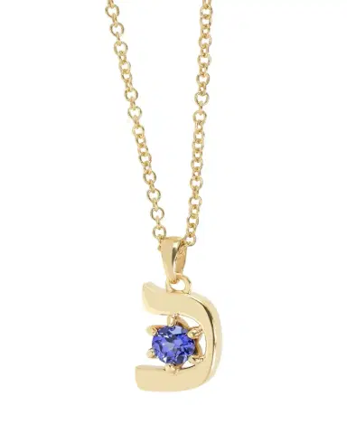 Procaccia Jewelry 18K Gold Hebrew KHAF Initial Necklace | Thumbnail 1