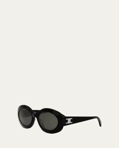 Celine Triomphe Round Acetate Sunglasses | Thumbnail 2 Celine Triomphe Round Acetate Sunglasses | Thumbnail 2