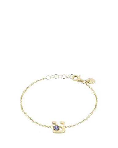Procaccia Jewelry 18K Gold Hebrew ZADI Initial Bracelet | Thumbnail 1