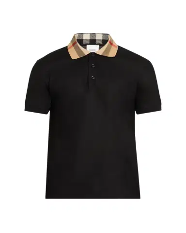Burberry Men's Cody Check-Collar Polo Shirt | Thumbnail 1