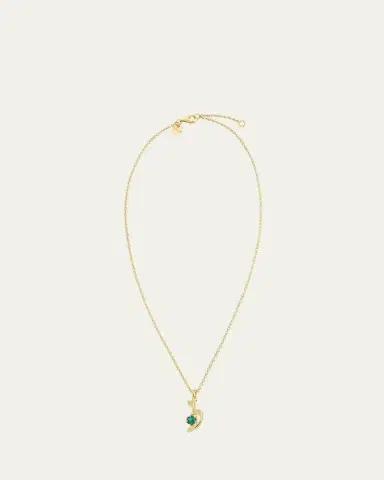 Procaccia Jewelry 18K Gold Hebrew LAMED Initial Necklace | Thumbnail 6