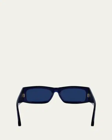 Ferragamo Men's Classic Logo Acetate Rectangle Sunglasses, 57mm | Thumbnail 5
