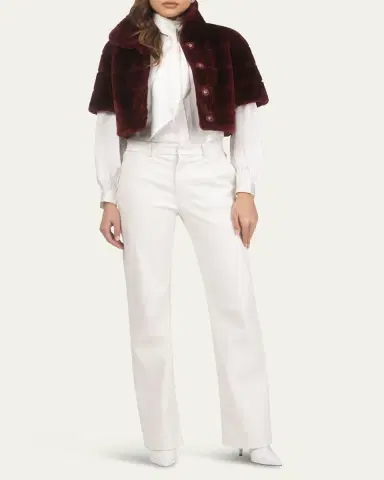Gorski Reversible Shearling Lamb Bolero | Thumbnail 2 Gorski Reversible Shearling Lamb Bolero | Thumbnail 2