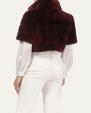 Gorski Reversible Shearling Lamb Bolero | Thumbnail 3 Gorski Reversible Shearling Lamb Bolero | Thumbnail 3