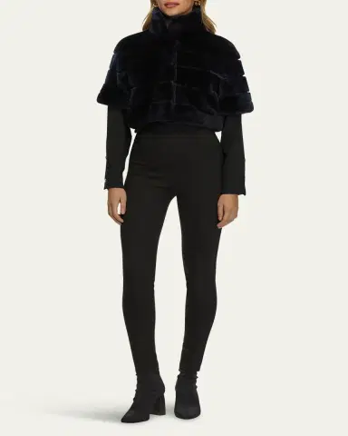 Gorski Reversible Shearling Lamb Bolero | Thumbnail 2 Gorski Reversible Shearling Lamb Bolero | Thumbnail 2