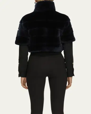 Gorski Reversible Shearling Lamb Bolero | Thumbnail 3 Gorski Reversible Shearling Lamb Bolero | Thumbnail 3