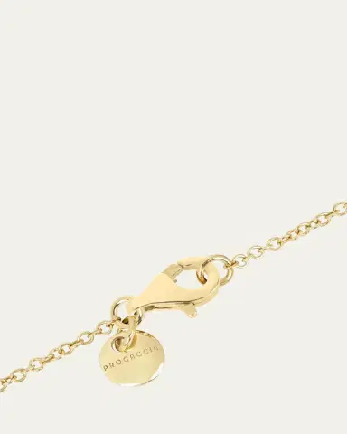 Procaccia Jewelry 18K Gold Hebrew ALEF Aquamarine Initial Necklace, 18"L | Thumbnail 4 Procaccia Jewelry 18K Gold Hebrew ALEF Aquamarine Initial Necklace, 18"L | Thumbnail 4