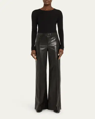 Alice + Olivia Dylan Vegan Leather Wide-Leg Pants | Thumbnail 2 Alice + Olivia Dylan Vegan Leather Wide-Leg Pants | Thumbnail 2