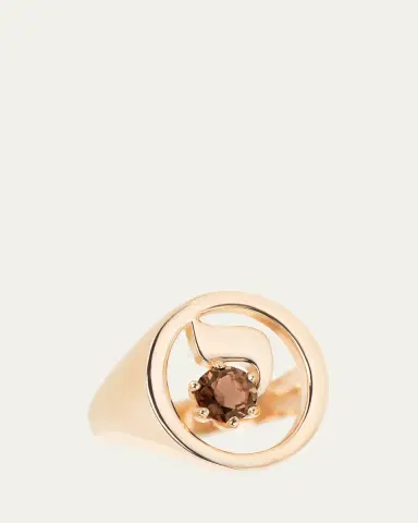 Procaccia Jewelry 18K Gold Hebrew YOD Initial Signet Ring | Thumbnail 4