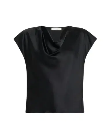 Vince Cowl-Neck Cap-Sleeve Satin Blouse | Thumbnail 1