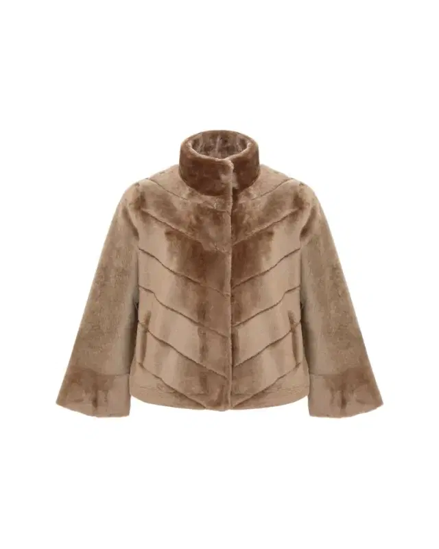 Gorski Reversible Merino Shearling Lamb Chevron Jacket