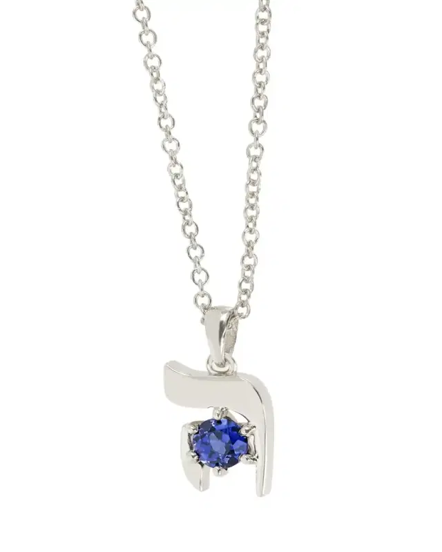 Procaccia Jewelry 18K Gold Hebrew HEI Initial Necklace