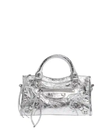 Balenciaga Le City Mini Metallic Leather Top-Handle Bag | Thumbnail 1 Balenciaga Le City Mini Metallic Leather Top-Handle Bag | Thumbnail 1