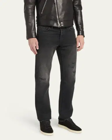 TOM FORD Men's Warwick Suede Sneakers | Thumbnail 2