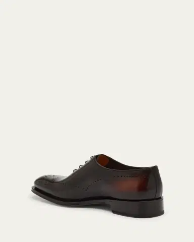 Santoni Men's Kaj Bicolor Brogue Leather Oxfords | Thumbnail 4