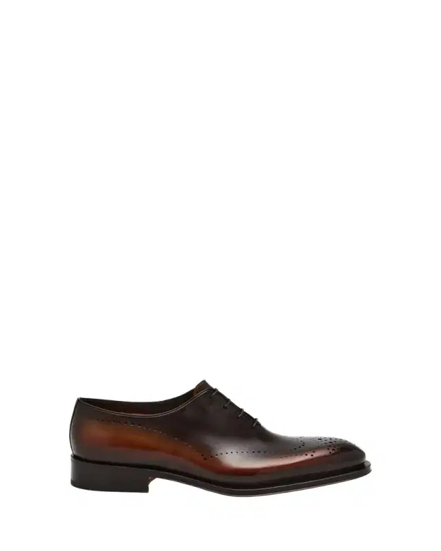 Santoni Men's Kaj Bicolor Brogue Leather Oxfords