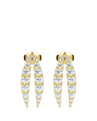 KAMAL Lotus Diamond Drop Earrings | Thumbnail 1