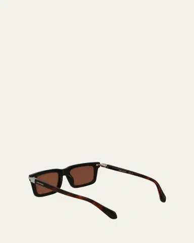 Ferragamo Men's Prisma Modified Acetate Rectangle Sunglasses, 53mm | Thumbnail 7 Ferragamo Men's Prisma Modified Acetate Rectangle Sunglasses, 53mm | Thumbnail 7