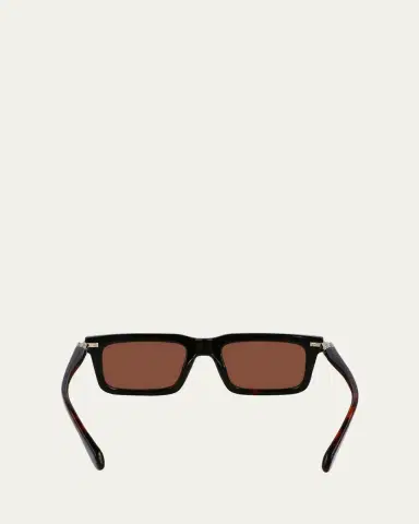 Ferragamo Men's Prisma Modified Acetate Rectangle Sunglasses, 53mm | Thumbnail 9 Ferragamo Men's Prisma Modified Acetate Rectangle Sunglasses, 53mm | Thumbnail 9