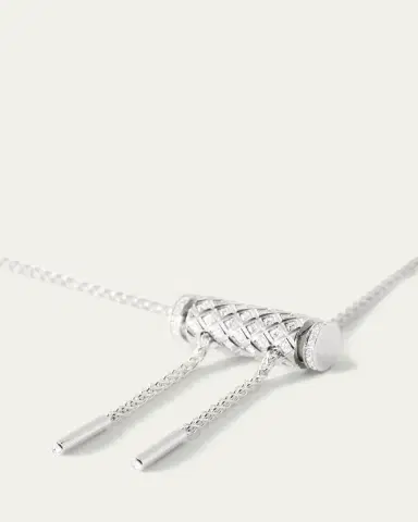 NOUVEL HERITAGE 18K Full Pave Latch Pendant on GM Chain Necklace | Thumbnail 3 NOUVEL HERITAGE 18K Full Pave Latch Pendant on GM Chain Necklace | Thumbnail 3