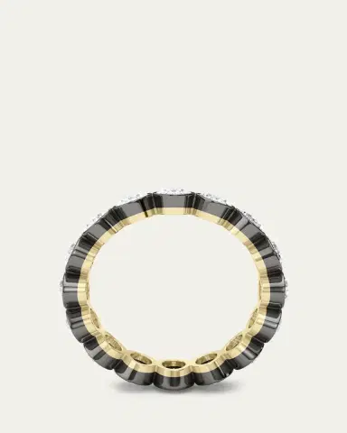 HauteCarat 18K Oval Cut Bezel Lab Grown Diamond Eternity Band, 6.0tcw | Thumbnail 4 HauteCarat 18K Oval Cut Bezel Lab Grown Diamond Eternity Band, 6.0tcw | Thumbnail 4