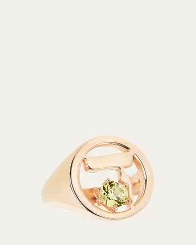 Procaccia Jewelry 18k Gold Hebrew DALET Initial Signet Ring | Thumbnail 4 Procaccia Jewelry 18k Gold Hebrew DALET Initial Signet Ring | Thumbnail 4