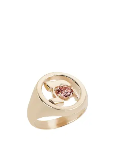 Procaccia Jewelry 18K Gold Hebrew TAV Initial Signet Ring | Thumbnail 1 Procaccia Jewelry 18K Gold Hebrew TAV Initial Signet Ring | Thumbnail 1