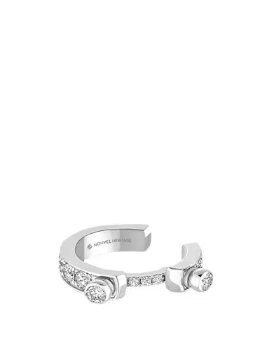 NOUVEL HERITAGE 18K Eternity Tuxedo Ear Cuff, Single | Thumbnail 1 NOUVEL HERITAGE 18K Eternity Tuxedo Ear Cuff, Single | Thumbnail 1