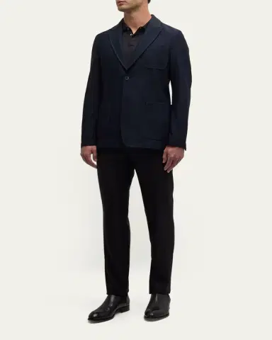 Giorgio Armani Men's Single-Breasted Rice Stitch Sport Coat | Thumbnail 2