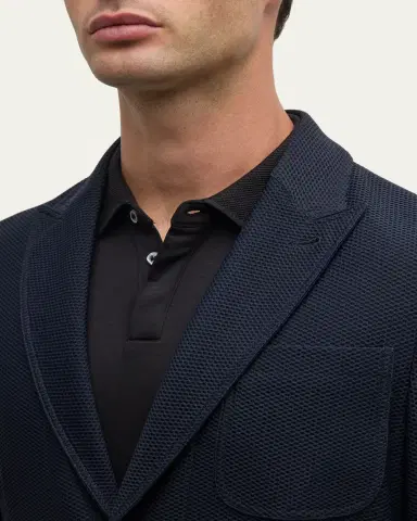 Giorgio Armani Men's Single-Breasted Rice Stitch Sport Coat | Thumbnail 5